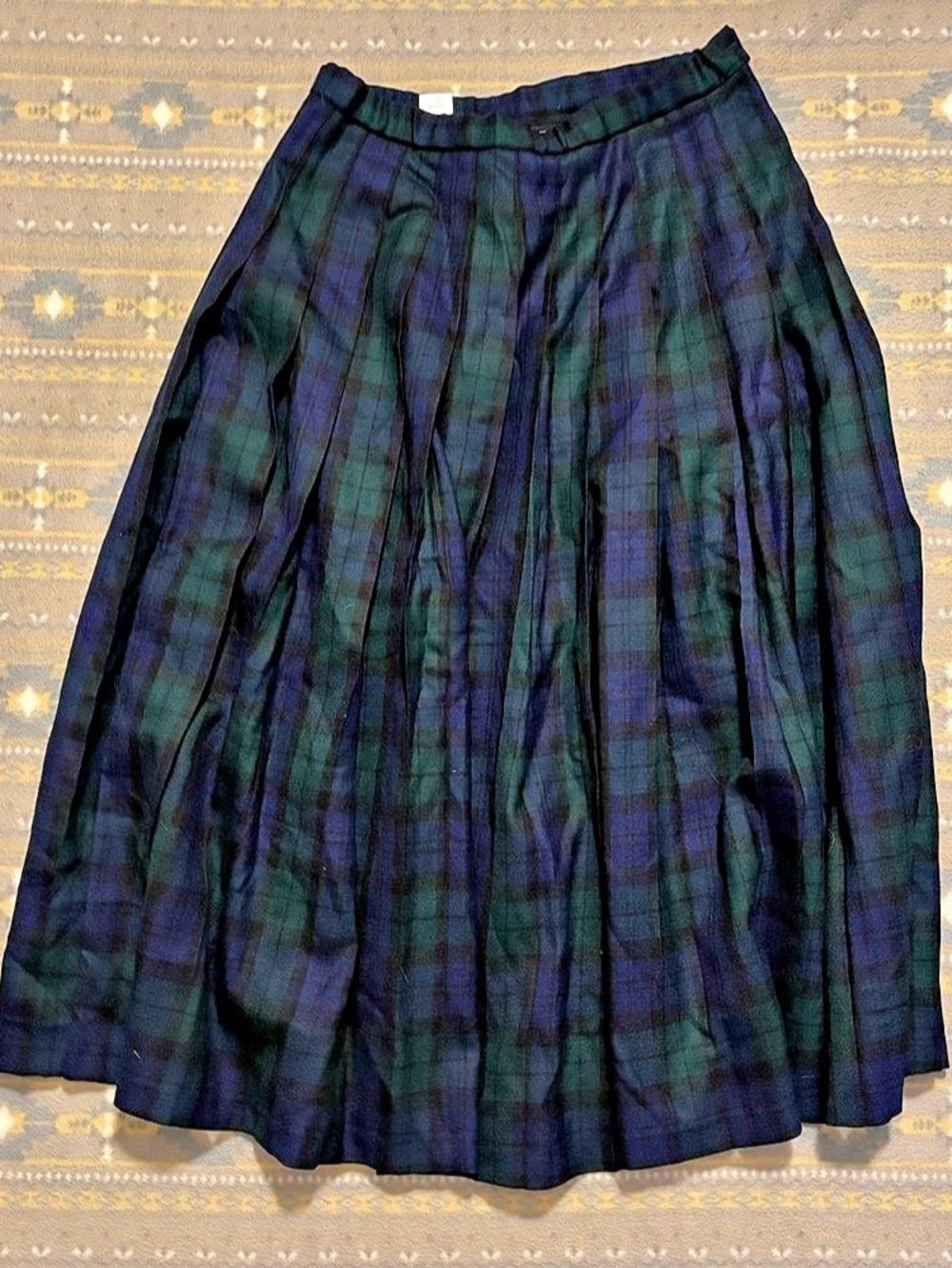 Pendleton Vintage Wool Tartan Pleated Midi Skirt Size 10